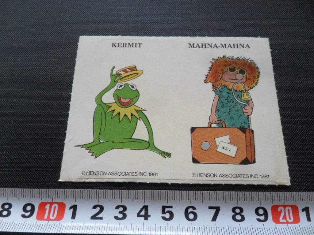 sticker strip set muppets kermit mahna-mahna, Verzamelen, Ophalen, Zo goed als nieuw