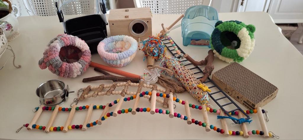 Parkieten accessoires, Meerdere dieren, Parkiet