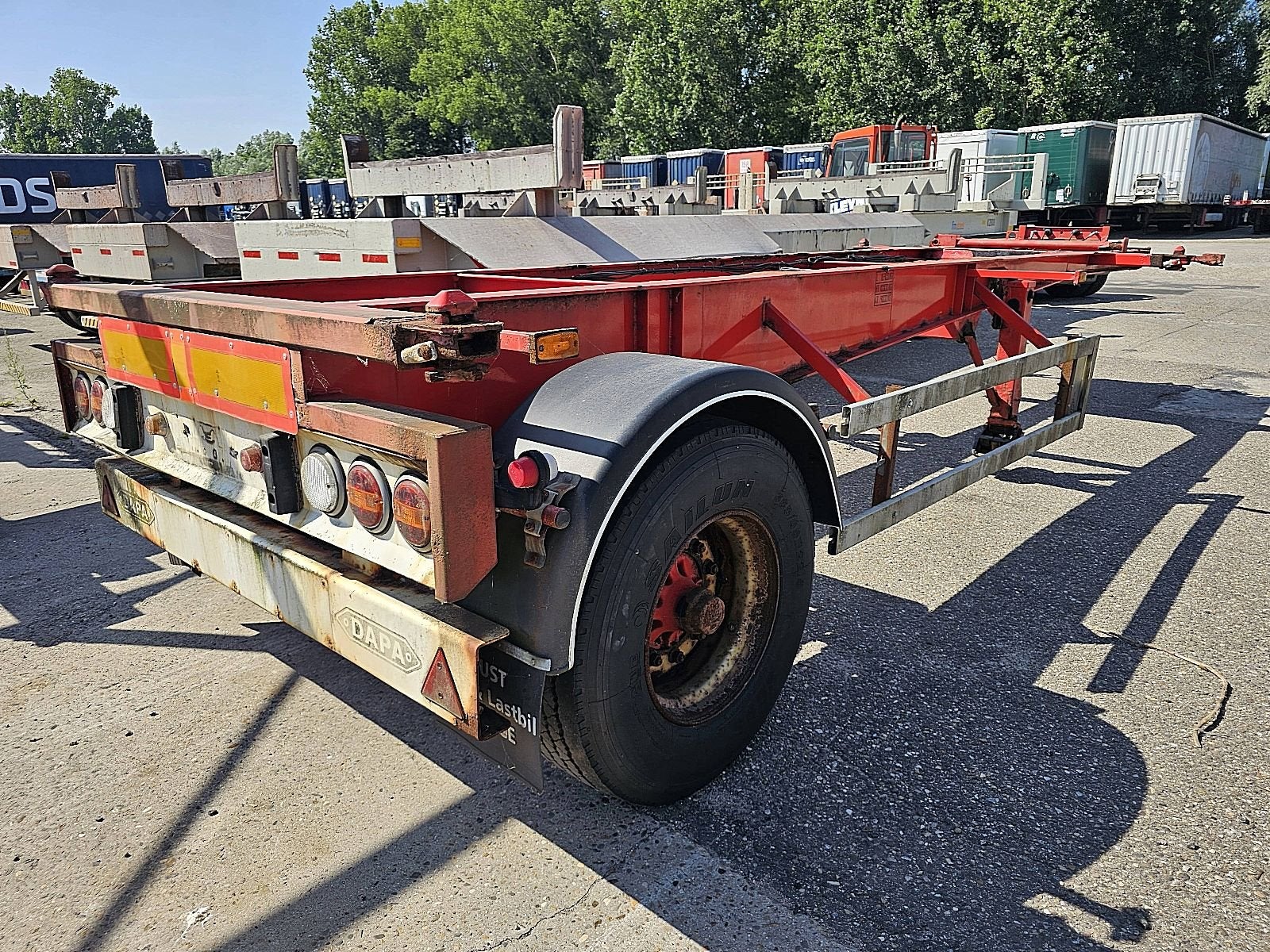 DAPA 20 FT CONTAINER 1 axle bpw drum, Overige kleuren, Bedrijf, Aanhangers en Opleggers, Te koop