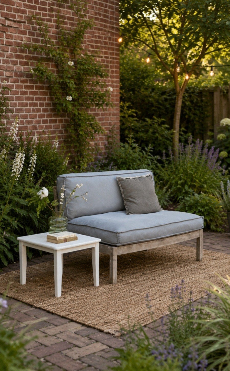 Houten tuinbank loungebank met kussens !, Ophalen, Gebruikt, Hout, Bank
