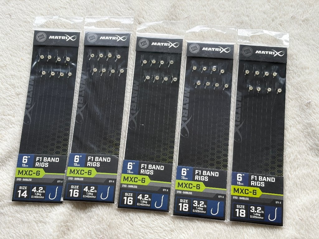 adv 340 / NIEUW set 5 pakjes onderlijnen met baidband MATRIX, Ophalen of Verzenden, Nieuw, Haak