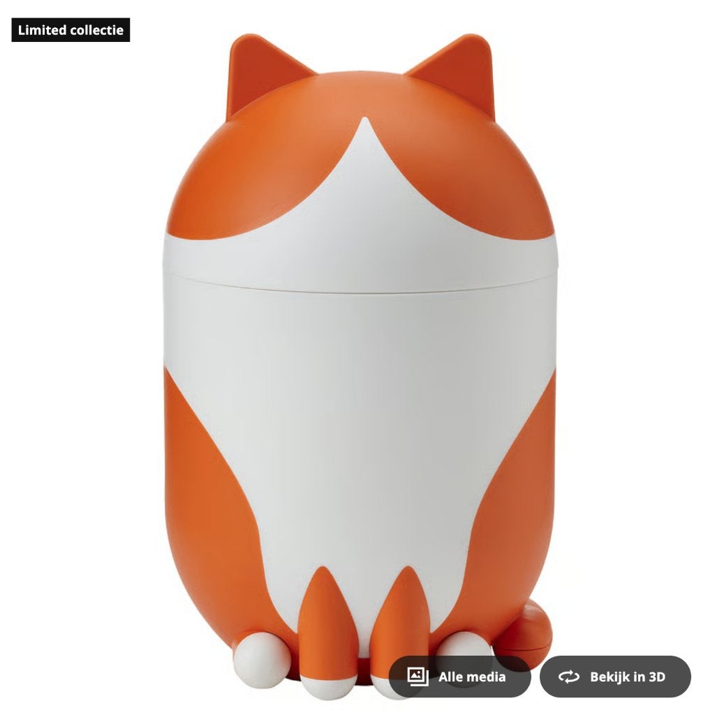 Gezocht: Ikea GREJSIMOJS kat oranje/wit, Ophalen of Verzenden, Zo goed als nieuw, Oranje, Kunststof