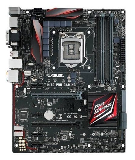 ASUS H170 Pro Gaming moederbord + backshield, Computers en Software, Moederborden, Zo goed als nieuw, Intel, DDR4, Ophalen of Verzenden