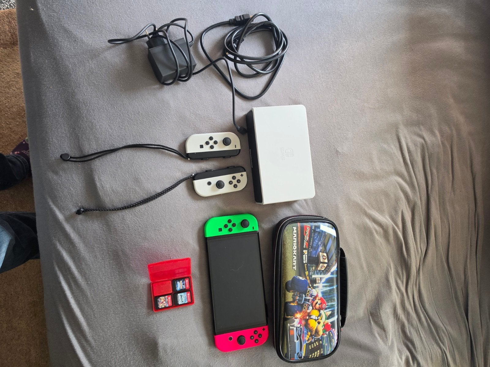 Nintendo Switch OLED met 3 games en hoesje (m2452478011 ...