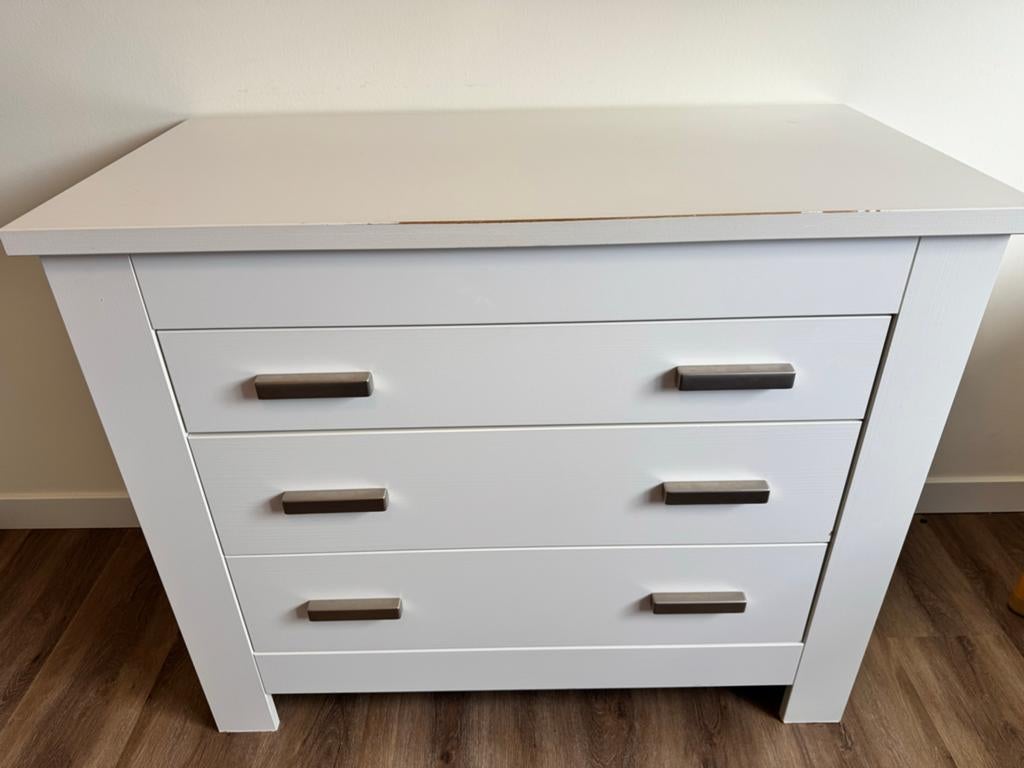 Coming Kids Commode, kast en ledikant van massief hout, wit, Kinderen en Baby's, Kinderkamer | Complete kinderkamers, Gebruikt