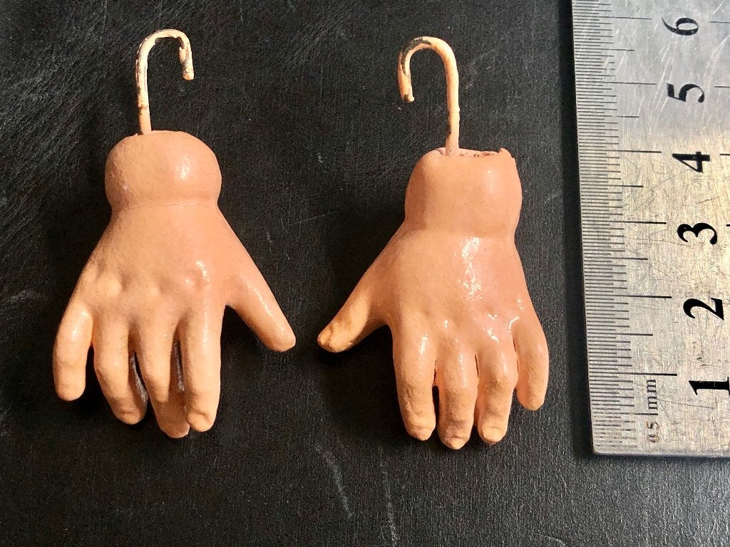 Poppenhandjes, handjes voor antieke Franse pop, o.a. Jumeau, Verzamelen, Poppen, Verzenden, Gebruikt, Accessoires
