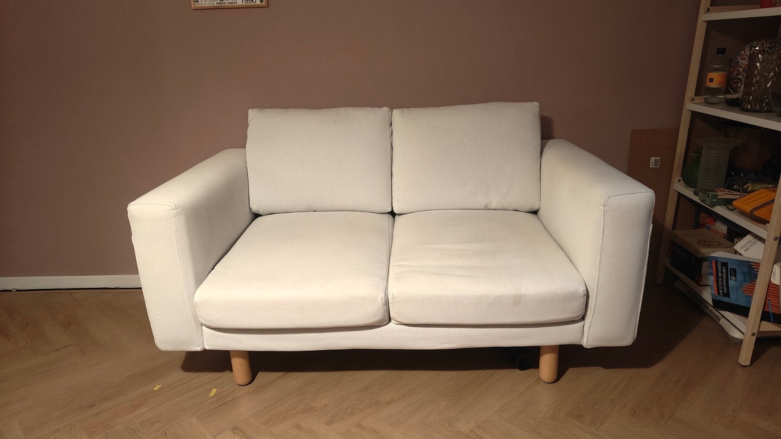 Ikea Norsborg bank Finsta wit met opbergruimte, Ophalen, Gebruikt, 150 tot 200 cm, Tweepersoons