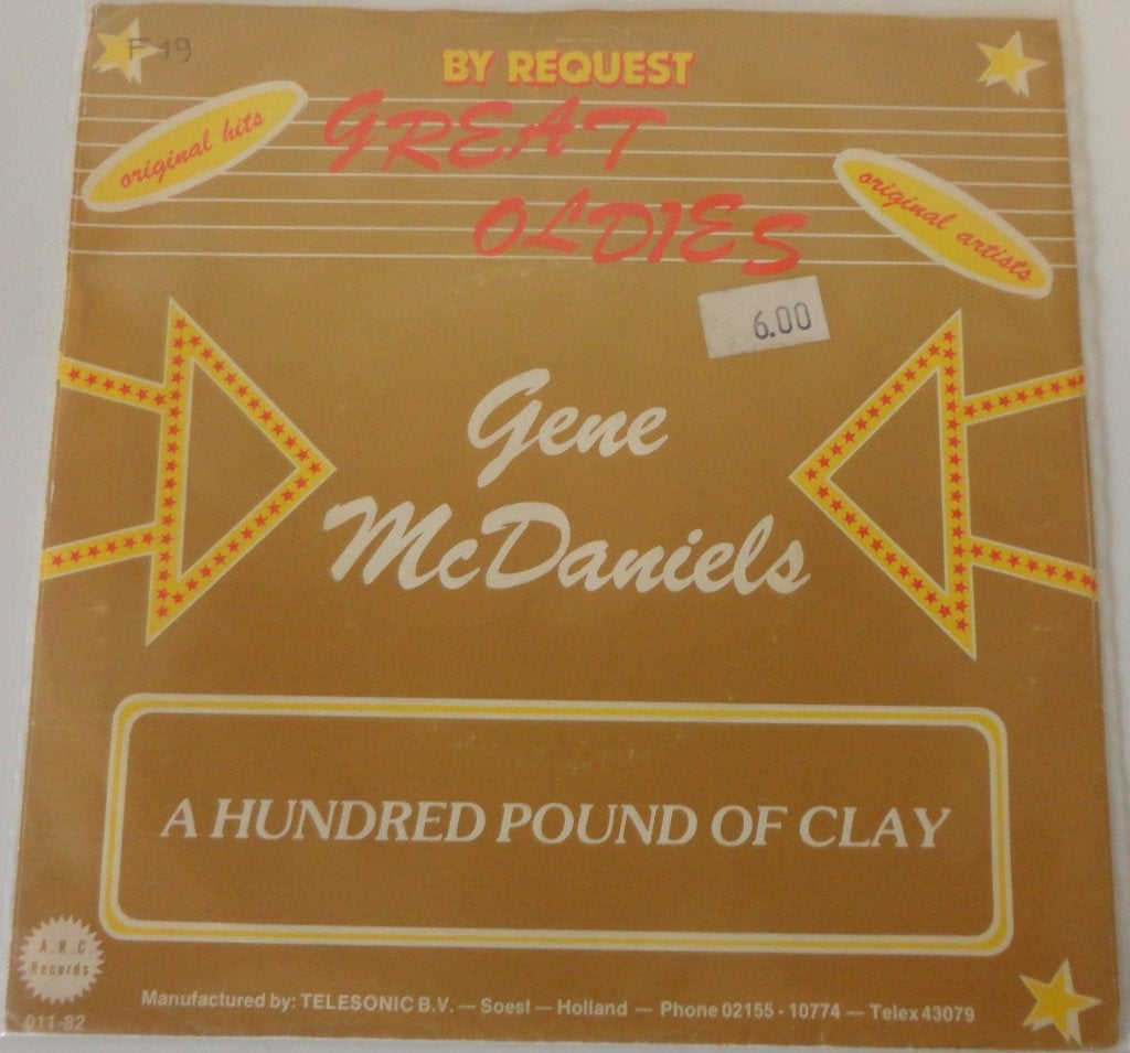 Gene McDaniels > A hundred pound of Clay, Gebruikt, 7 inch, Single, Ophalen of Verzenden