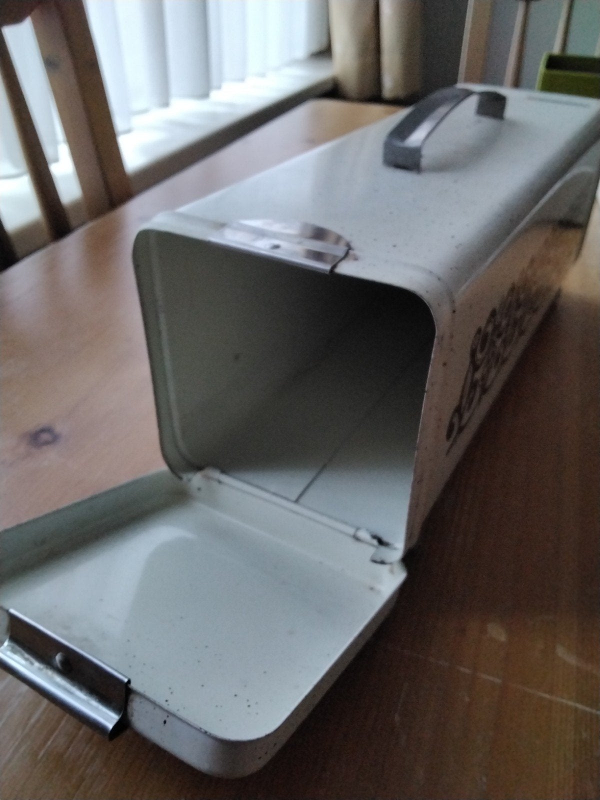 Vintage Brabantia Koektrommel - Crèmekleurig met Decoratie, Ophalen of Verzenden