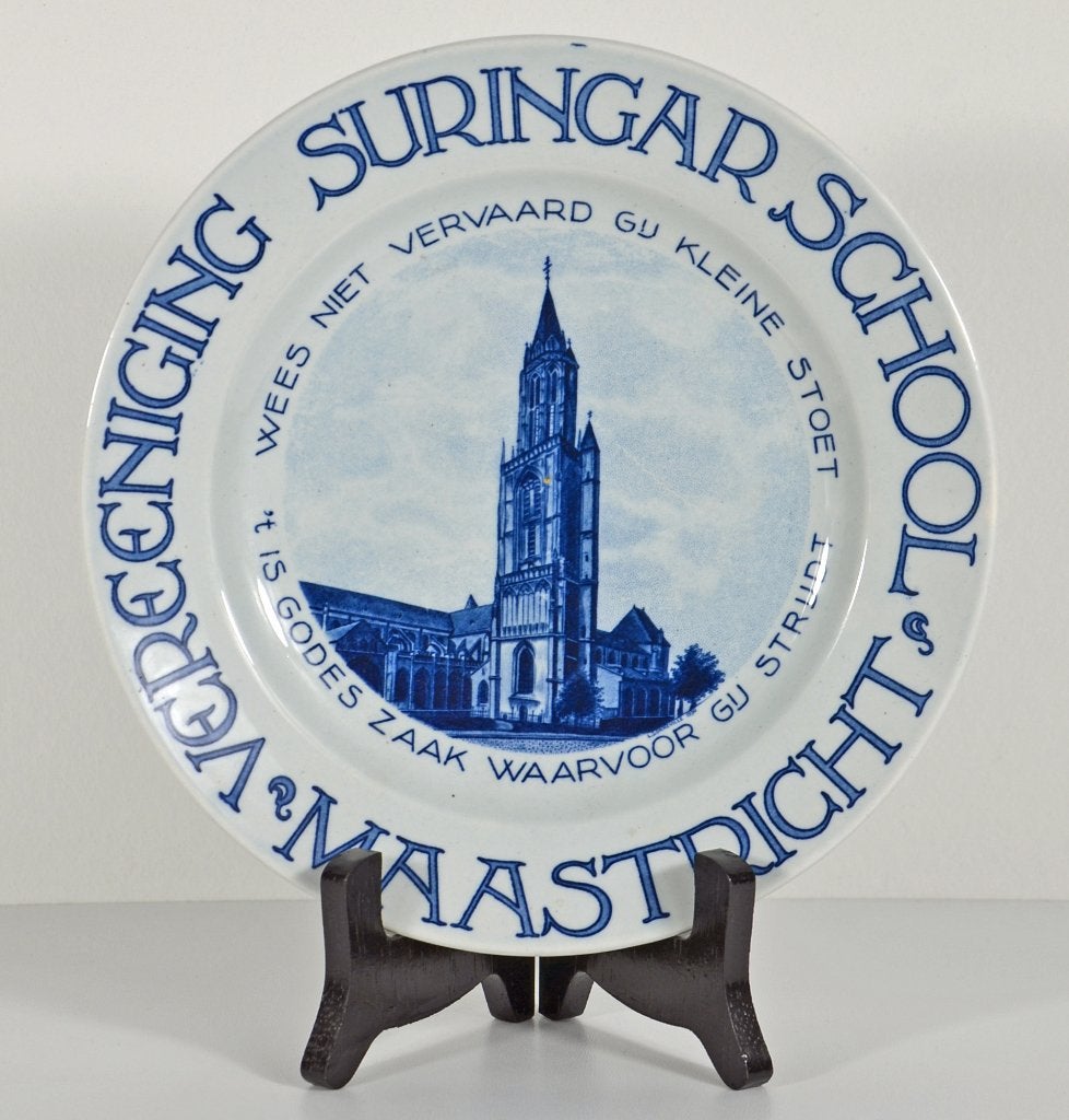 Bord Suringar School Maastricht - Petrus Regout jaren '50, Ophalen of Verzenden