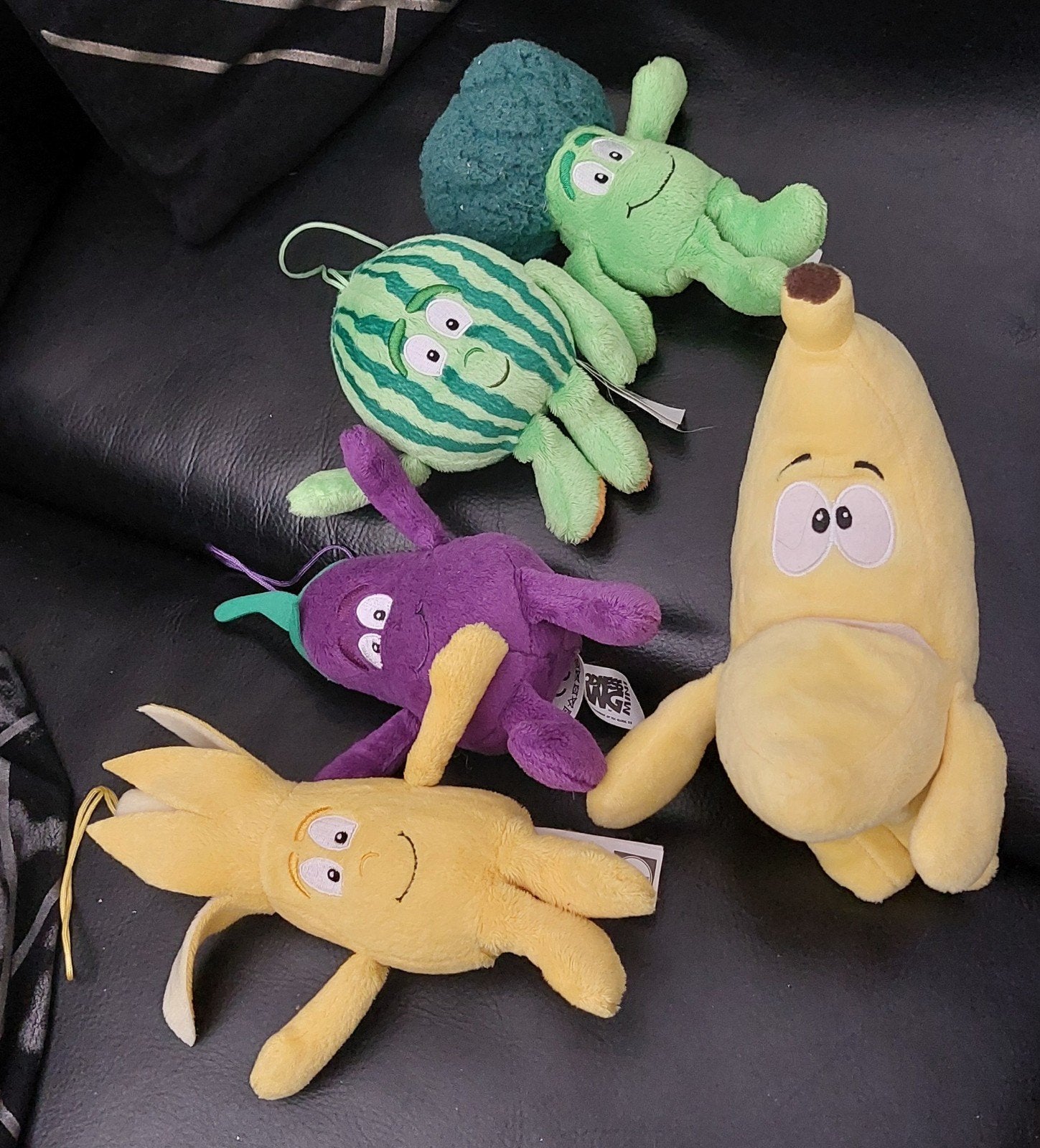5 fruit- en groente knuffels, Ophalen of Verzenden, Zo goed als nieuw, Overige typen, Klein (minder dan 20 cm)