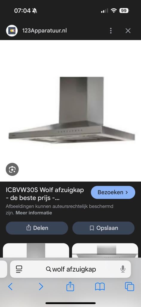 Wolf schacht voor afzuigkap, Ophalen of Verzenden, Nieuw