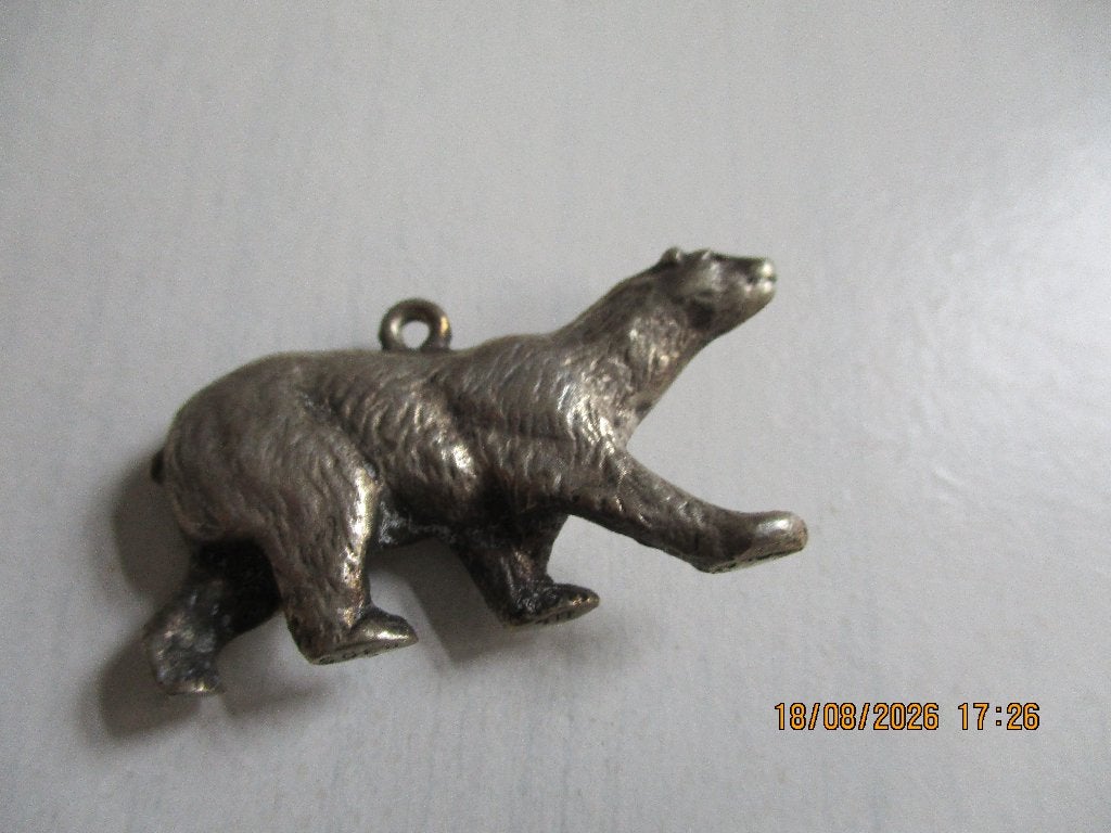 zilver 830 hanger ijsbeer ,16 gram, 3.5 cm. breed., Overige merken, Gebruikt, Ophalen of Verzenden, 1 bedel