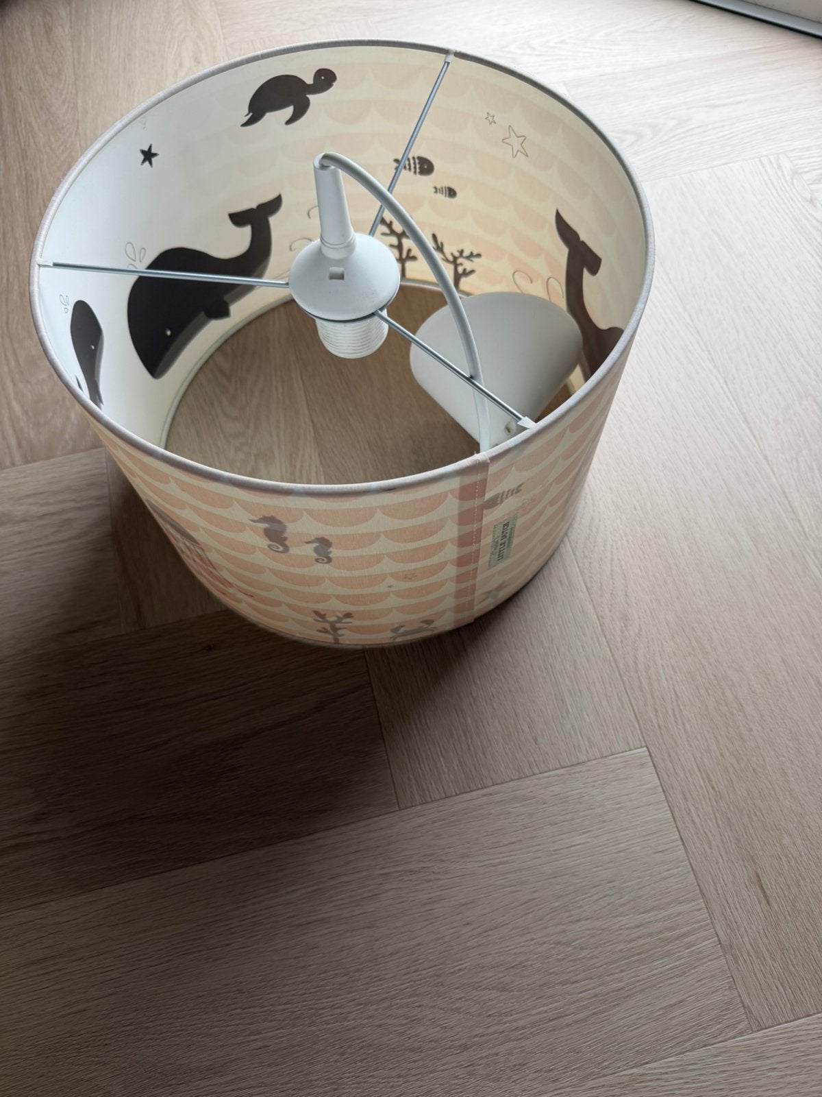 Little dutch hanglamp roze met zee dieren., Ophalen of Verzenden, Zo goed als nieuw, Rond