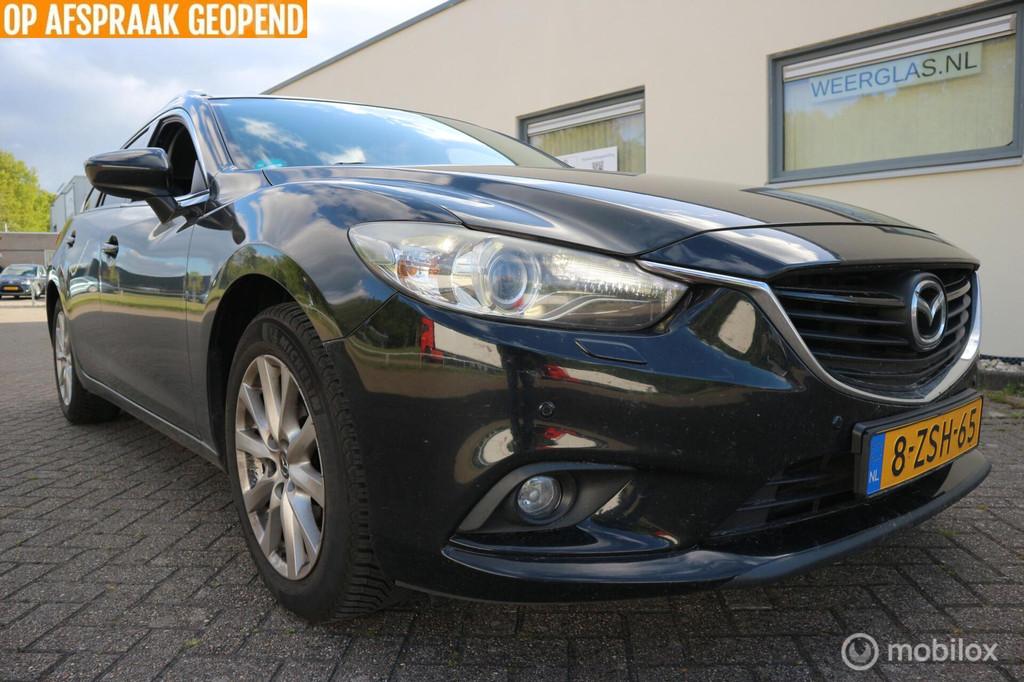 Mazda 6 Sportbreak 2.2D Skylease+ LEDER/2X-PDC/NAVIGATIE/NAP, Auto's, Voorwielaandrijving, 730 kg, Gebruikt, Euro 6