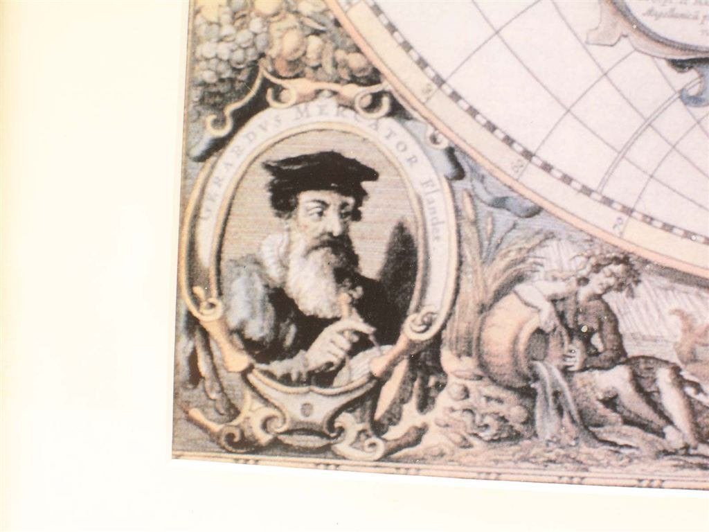 prent van een oude wereld kaart 36203, Ophalen of Verzenden, Voor 1920, Ongelopen, Noord-Brabant