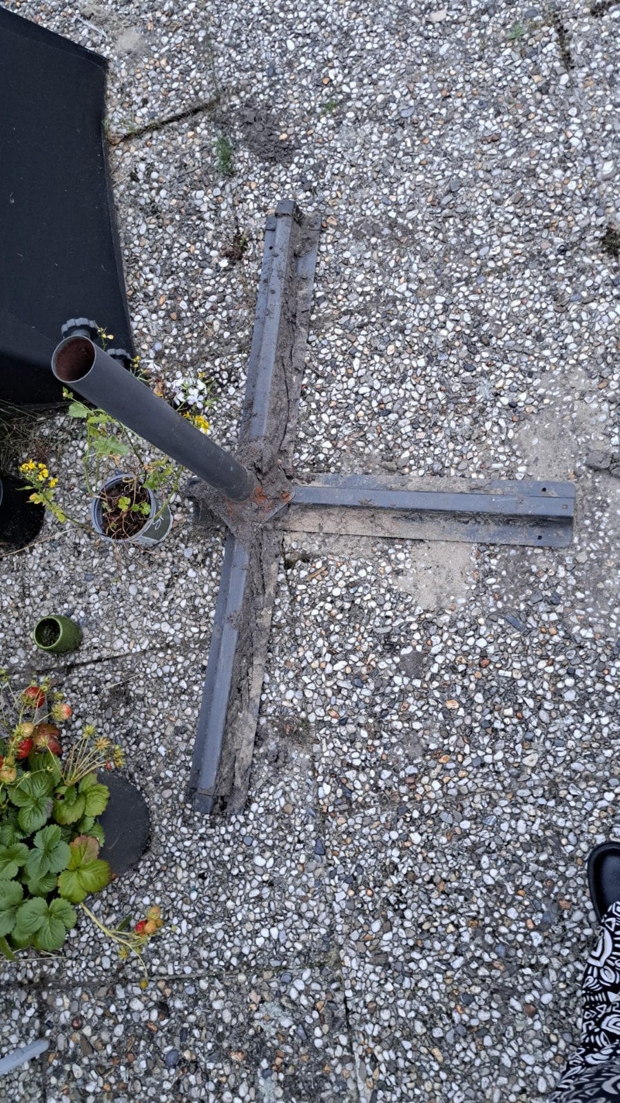 Stevige parasol voet / steun verstelbaar, Ophalen, Minder dan 1 meter, Parasolvoet