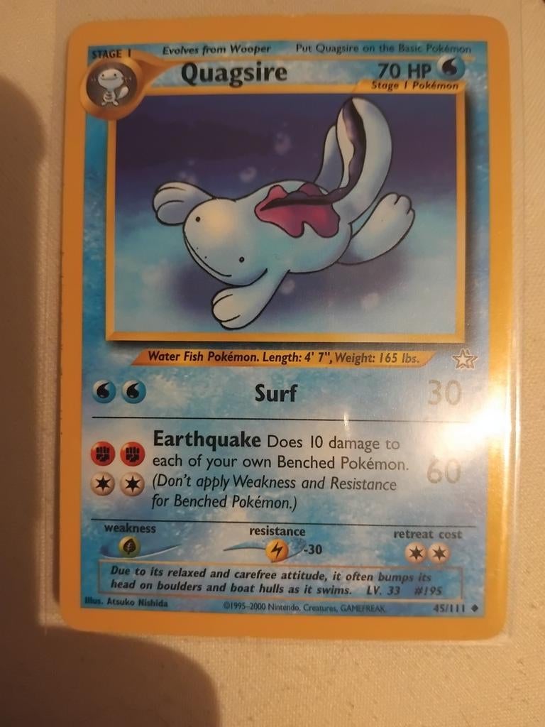Pokémon Kaart: Quagsire 45/111 (Neo Genesis), Hobby en Vrije tijd, Verzamelkaartspellen | Pokémon, Gebruikt, Losse kaart, Ophalen of Verzenden