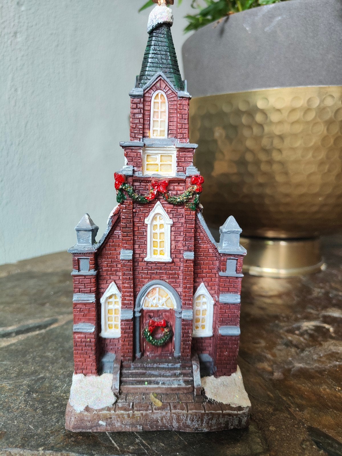 Kerstkerkje voor lichtsnoer met besneeuwd dak, Diversen, Ophalen of Verzenden