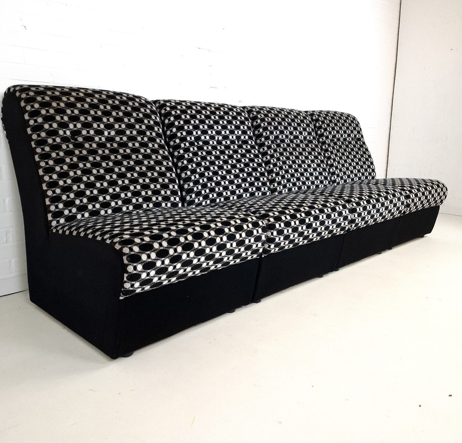 Vintage elementen bank 4 delig mid century modern design, Huis en Inrichting, Ophalen, Gebruikt, X, X