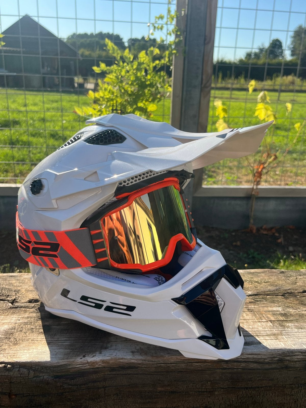 LS2 Subverter Motorcrosshelm Wit met bril! - NIEUW! -, Motoren, Ophalen of Verzenden, Nieuw zonder kaartje, Dames, Motorcrosskleding