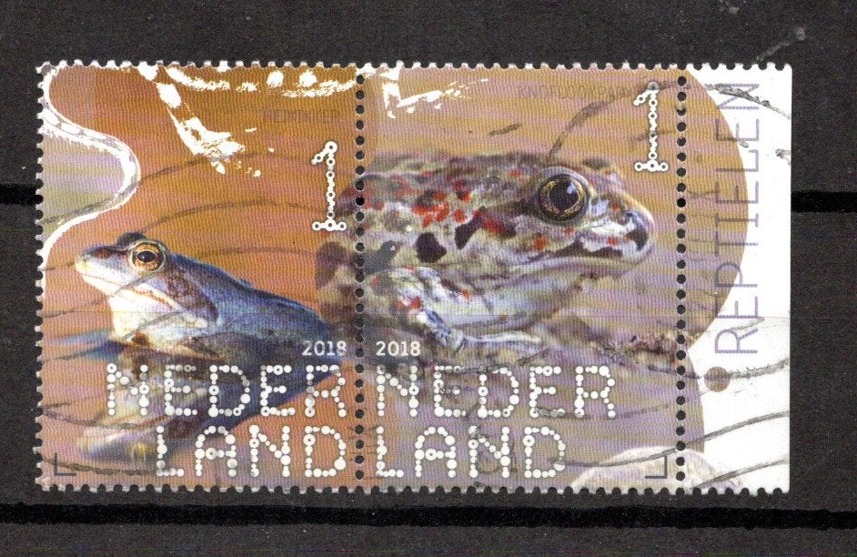 gestempelde zegels. jaar 2018. paartje beleef de natuur, Ophalen of Verzenden, Na 1940, Gestempeld