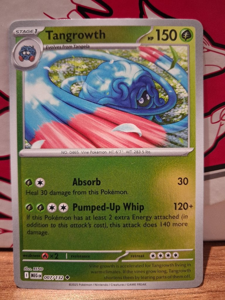 Pokemon Tangrowth MEG 007/132 reverse holo, Ophalen of Verzenden, Nieuw, Losse kaart