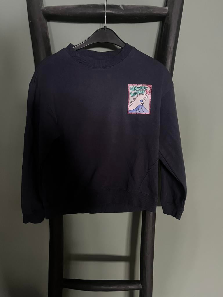 Blauwe trui jongens 158 164 sweater truien big wave holiday, Verzenden, Zo goed als nieuw, Jongen, Trui of Vest