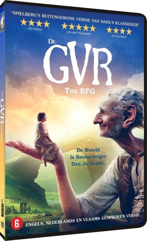 DVD: De GVR van Roald Dahl, Cd's en Dvd's, Avontuur, Ophalen of Verzenden, Zo goed als nieuw, Vanaf 6 jaar