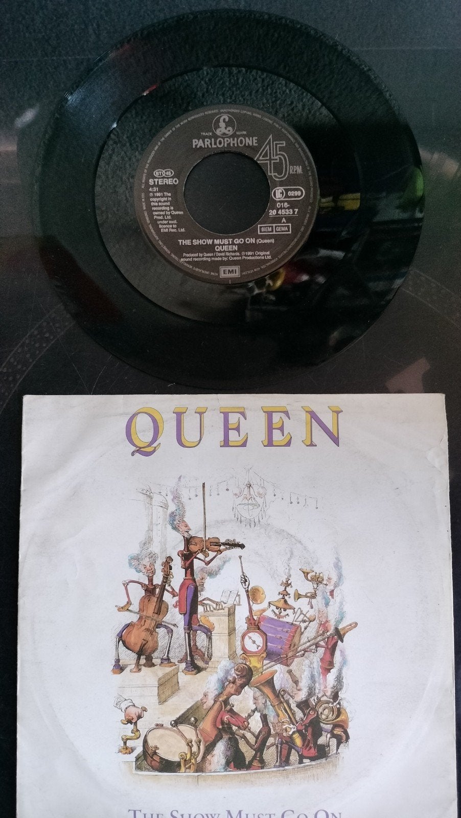 Queen - The Show Must Go On (7 inch vinyl single), Gebruikt, Originele persing, 7 inch, Ophalen of Verzenden