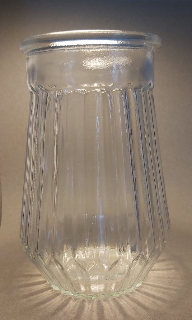 Vaas glas geribbeld, Ophalen, Transparant, Nieuw, Glas