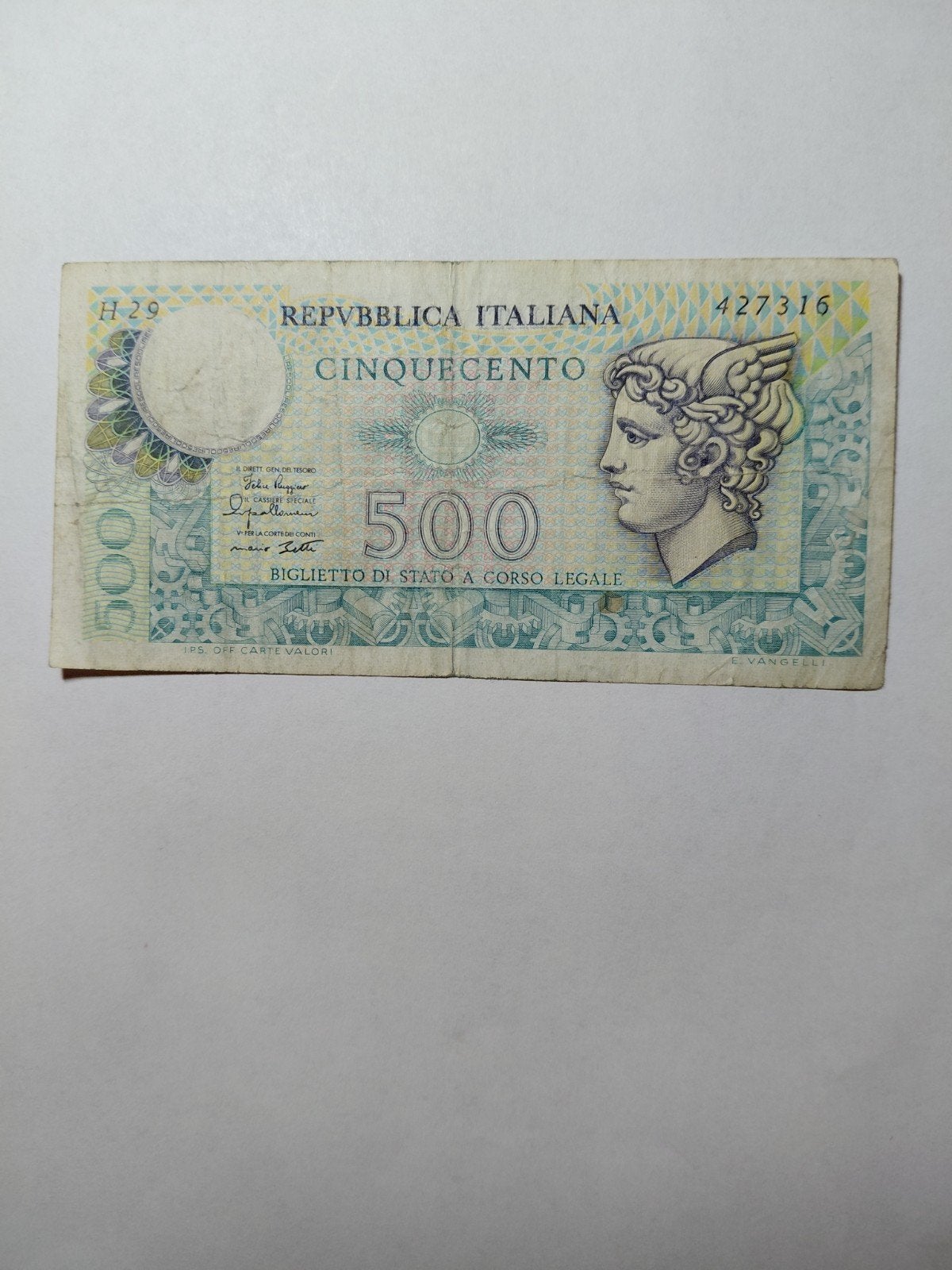Italië 500 lire 1979, Postzegels en Munten, Bankbiljetten | Europa | Niet-Eurobiljetten, Ophalen of Verzenden, Italië