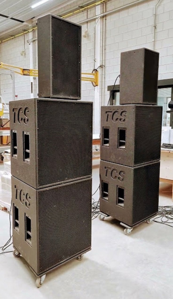 4 x TCS audio 1800 subwoofers met B&C 18TBW100, Subwoofer, Zo goed als nieuw, Ophalen, 150 watt of meer