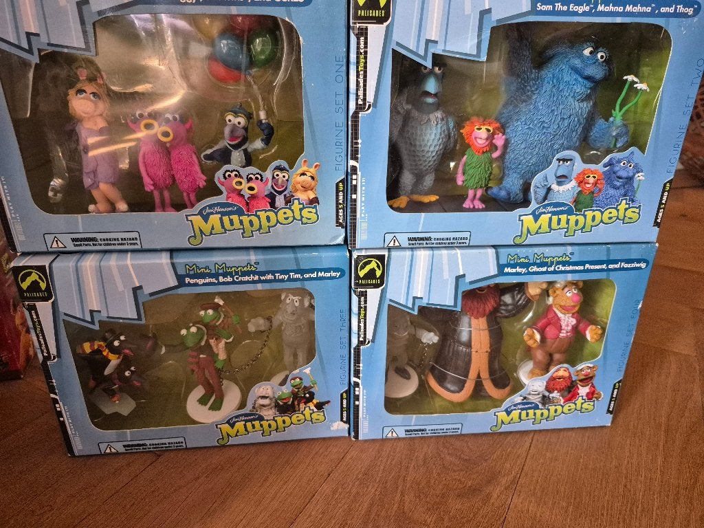 ultra rare, complet 4 sets palisades mini muppets christmas, Ophalen of Verzenden, Nieuw