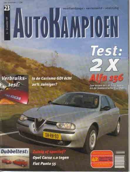 Autokampioen 23 1997 : Alfa Romeo 156 - BMW 540i - VW Passat, Ophalen of Verzenden, Gelezen, Algemeen