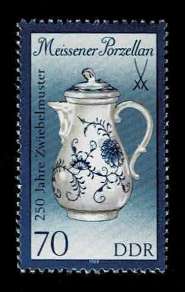 postzegel 2853 DDR porselein Koffiepot 1750, Ophalen of Verzenden, DDR, Postfris