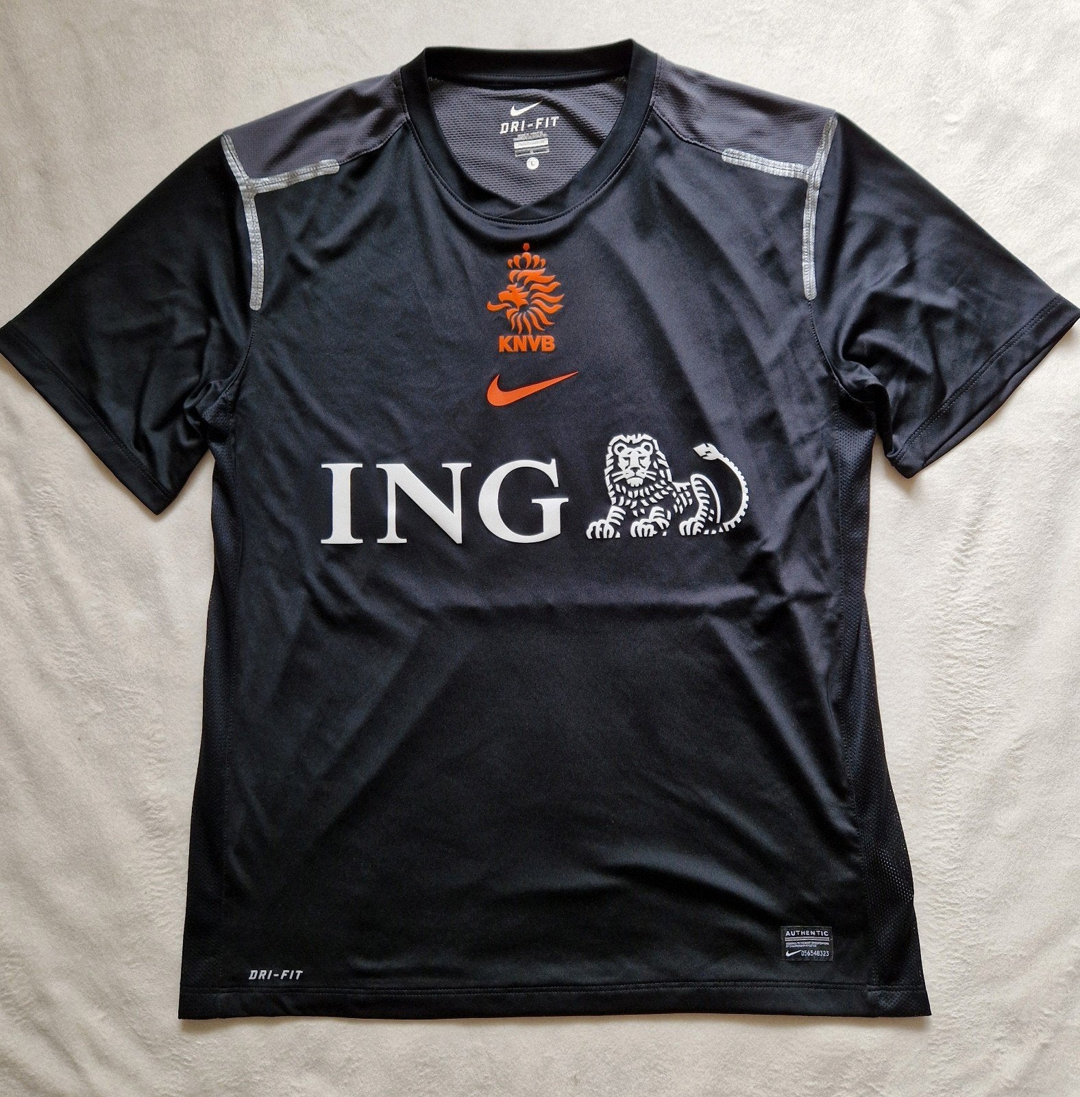 Nederlands elftal spelersversie shirt uit 2012 in L, Maat 52/54 (L), Zwart, Nike, Ophalen of Verzenden