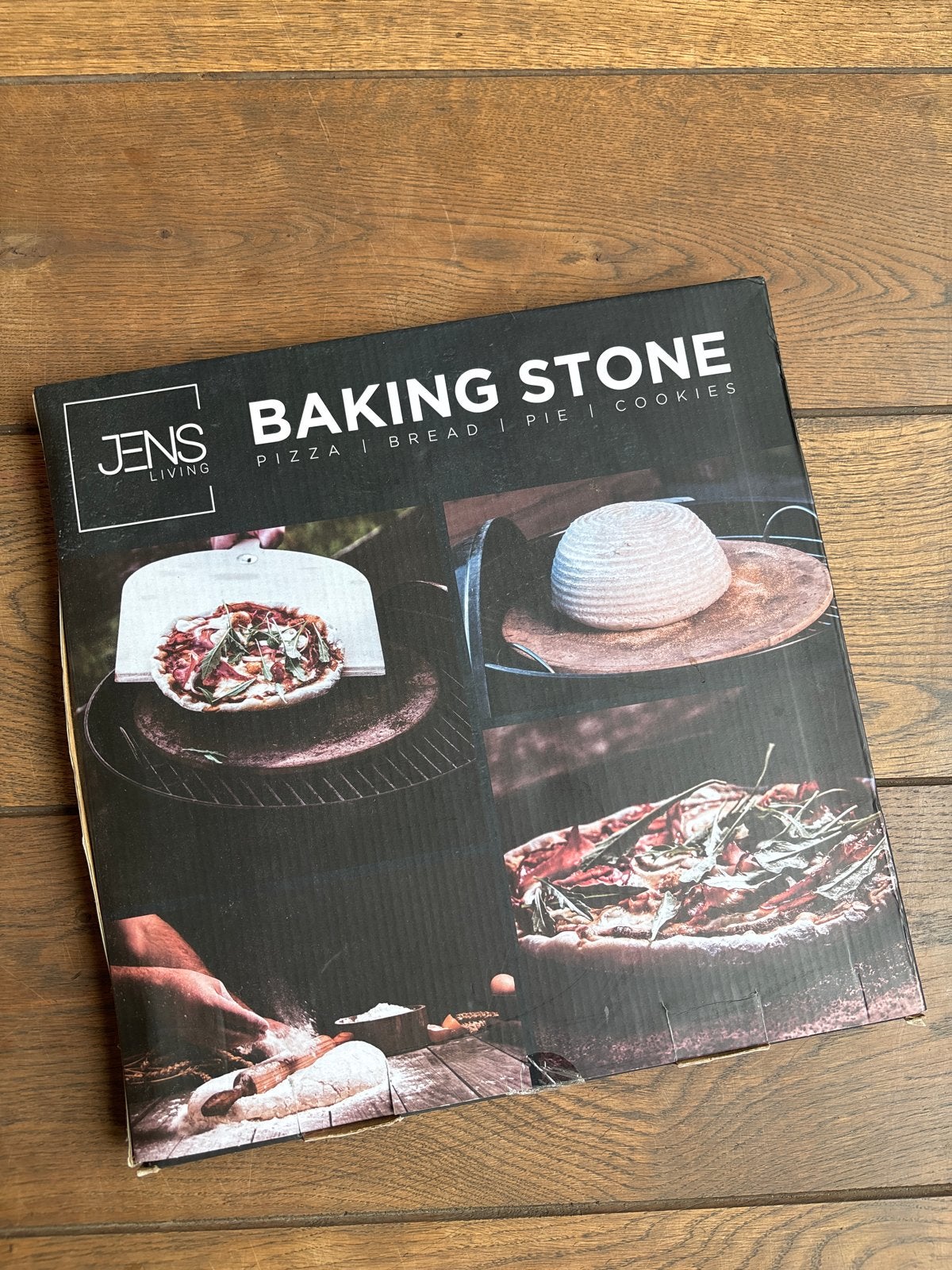 JENS LIVING Pizza steen - Baksteen voor pizza, brood, taart, Ophalen of Verzenden, Nieuw
