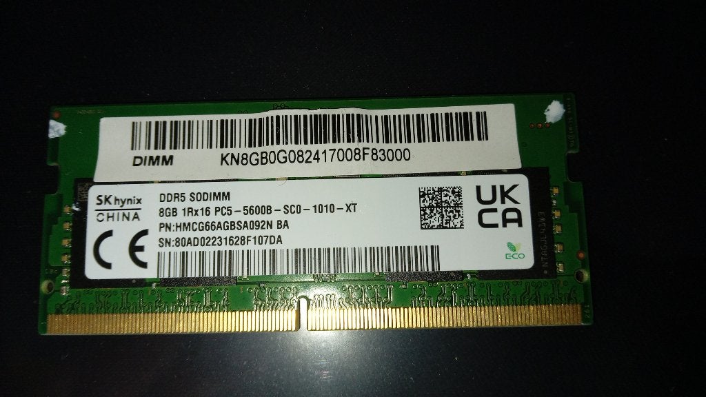 SK Hynix 8GB DDR5-5600 SO-DIMM Laptop RAM (m2444332127) — RAM