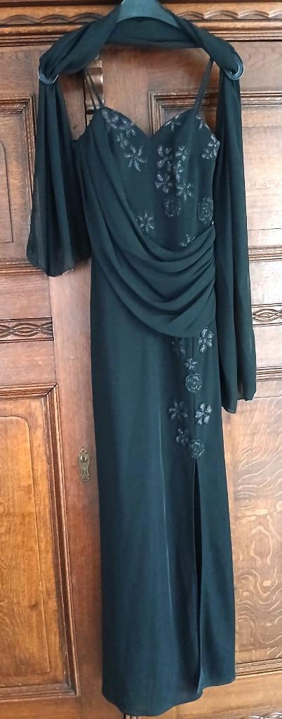 Eve Ning Gala Jurk Net Zwart Maat S / XS, Zwart, Ophalen of Verzenden, Zo goed als nieuw, Eve Ning