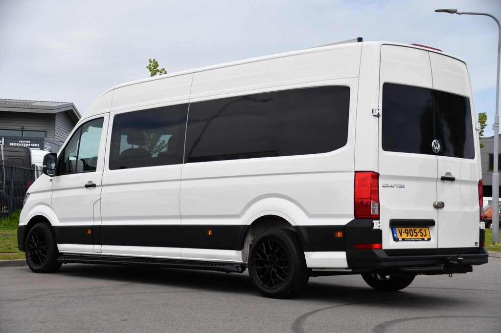 Volkswagen Crafter 35 2.0 TDI L4H3 DC PB Edition Cruise, Car, Auto's, Bestelauto's, Stof, Gebruikt, Euro 6, 4 cilinders
