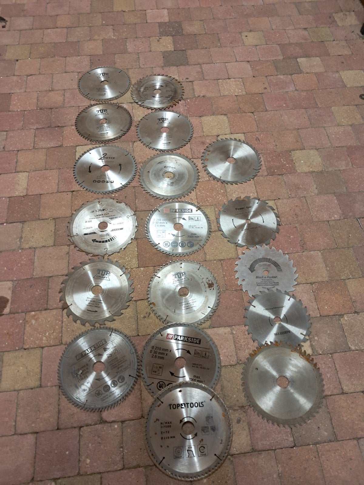 18 Zaagbladen voor Hout en Aluminium, Ophalen, Gebruikt, Cirkelzaag