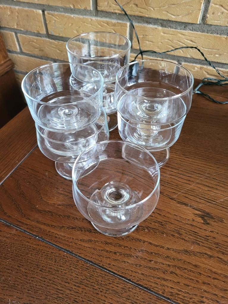 Set van 7 Vintage dessert- of cocktailglazen, Ophalen of Verzenden