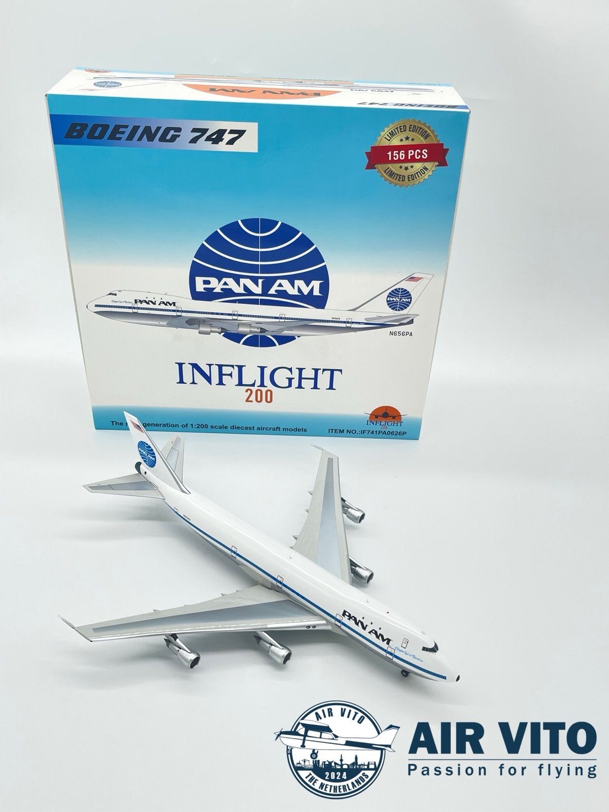 Inflight 200 Pan Am Boeing 747 N656PA Clipper Live Yankee, 2992jb, Schaalmodel, Ophalen of Verzenden, Operations@airvito.com
