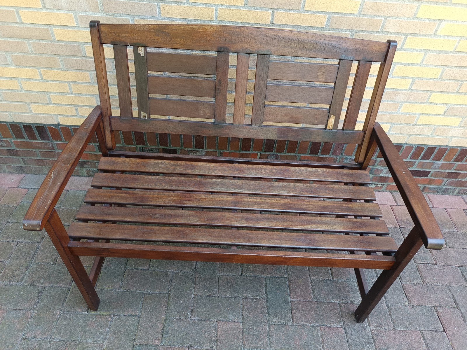 houten tuinbank, Tuin en Terras, Tuinbanken, Ophalen, Gebruikt, Hout