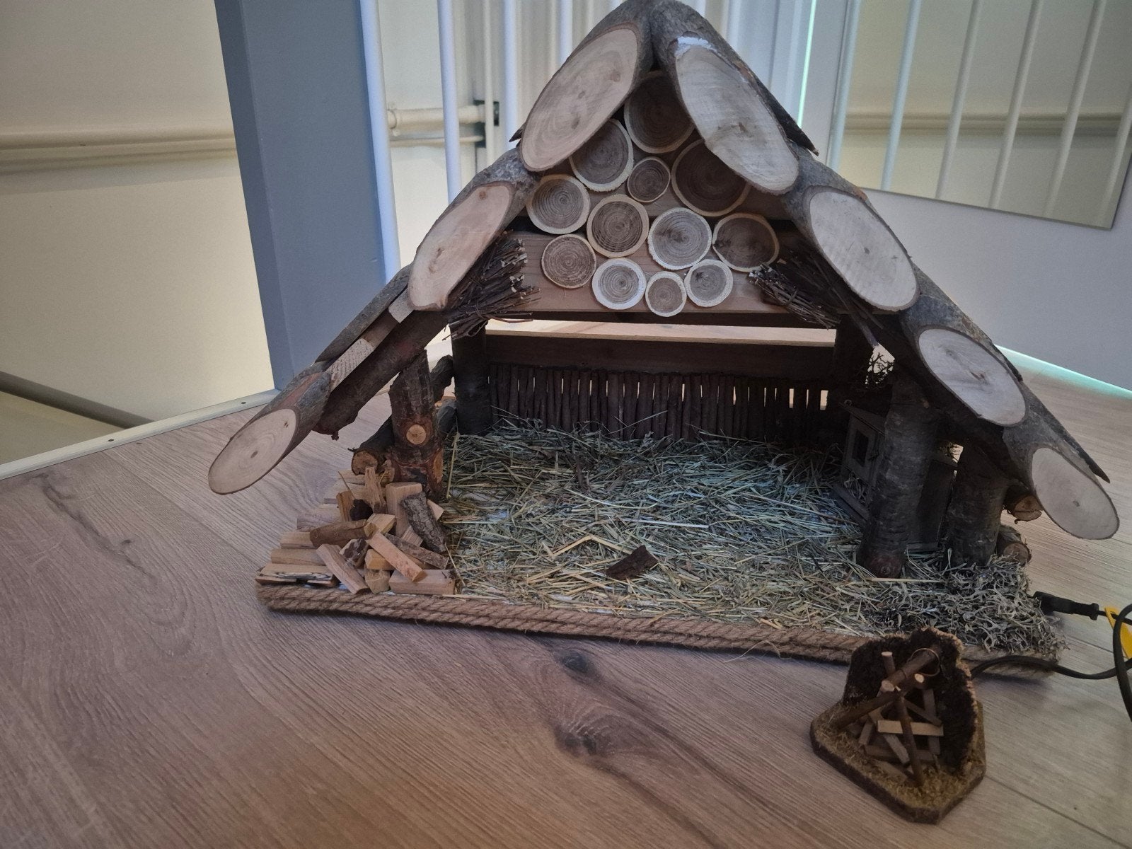 Mooie zelfgemaakte kerststal, Diversen, Kerst, Ophalen, Gebruikt