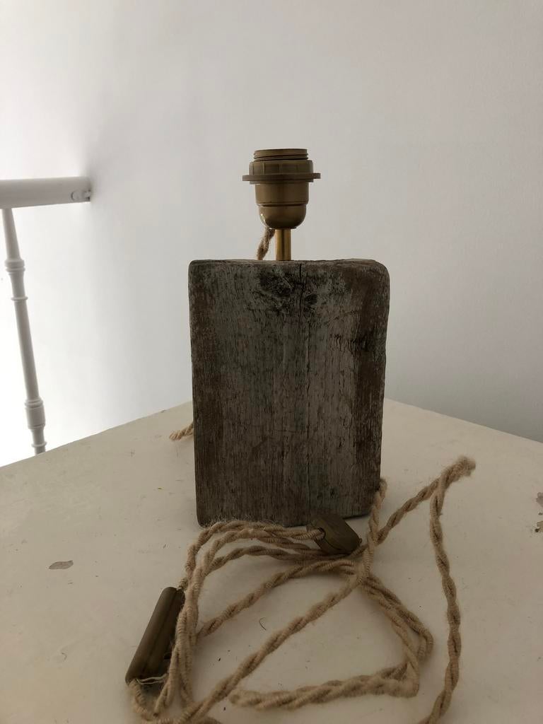 LAMP LAMPENVOET WRAKHOUT DRIJFHOUT 2 STUKS, Ophalen of Verzenden, Zo goed als nieuw, Minder dan 50 cm