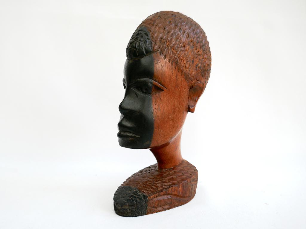 Afrika - hoofdje - houtsnijwerk, Verzamelen, Beelden en Beeldjes, Ophalen of Verzenden, Zo goed als nieuw, Mens