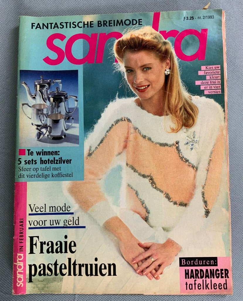 Breiblad Sandra, nr 2 1993 - 33 patronen, Hobby en Vrije tijd, Breien en Haken, Ophalen of Verzenden, Gebruikt, Breien, Patroon of Boek