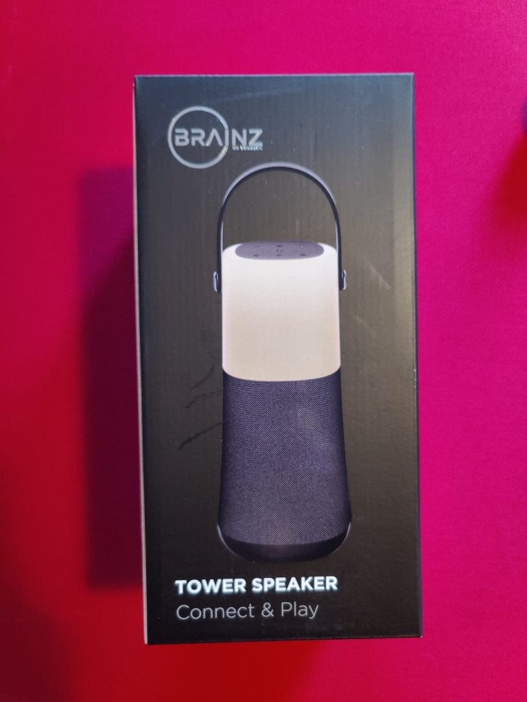 BRAINZ Tower Bluetooth Speaker met Lantaarn - NIEUW IN DOOS!, Overige merken, Nieuw, Ophalen of Verzenden, Draagbare speaker